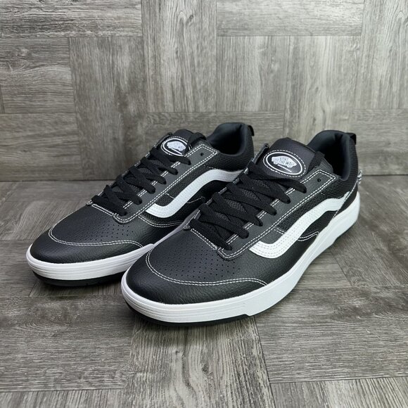 Vans Zahba Men's size 12 Black White Leather Shoes - Picture 3 of 8